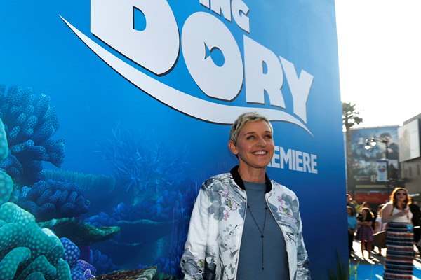 Ellen DeGeneres dalam pemutaran perdana film Finding Dory di Hollywood/Reuters