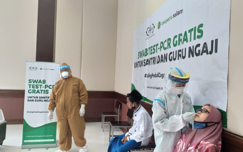 NU Care dan Tokopedia Gelar SWAB Test-PCR untuk Guru Ngaji