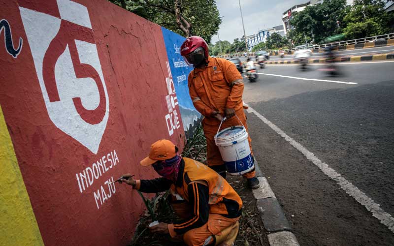  Tembok di Jalanan DKI Jakarta Mulai Digambar Mural Kemerdekaan