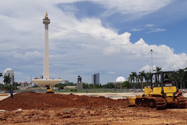  Jelang HUT ke-75 Kemerdekaan RI, Monas Terus Dibenahi