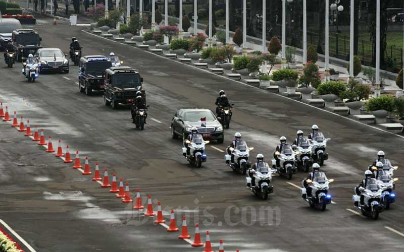  Rombongan Presiden Joko Widodo Memasuki Komplek Parlemen Untuk Mengikuti  Sidang Tahunan MPR RI dan Sidang Bersama DPR-DPD