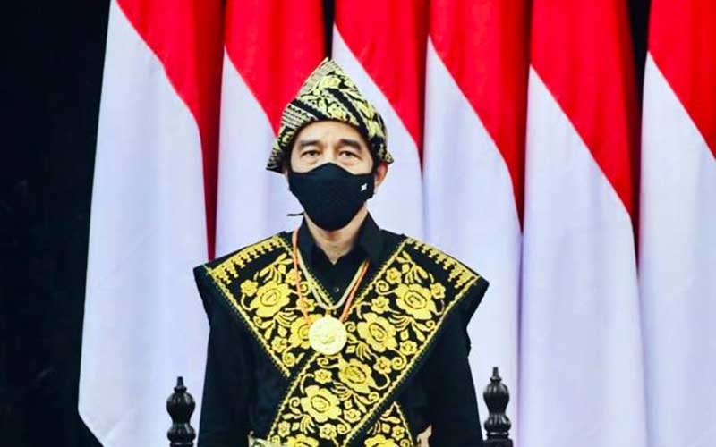  Presiden Joko Widodo Mengenakan Kain Tenun Khas Sabu Raijua dari NTT Saat Hadiri Sidang Tahunan MPR