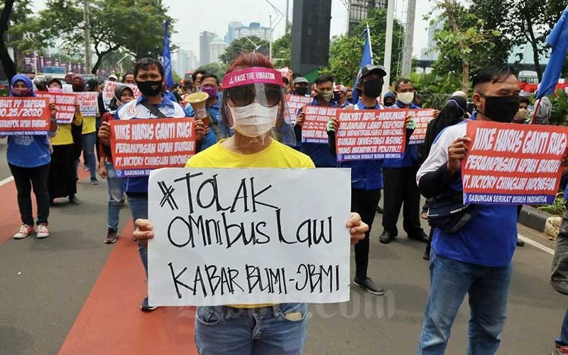  Massa FPR Gelar Aksi Menolak Rencana Pengesahan RUU Omnibus Law Cipta Lapangan Kerja