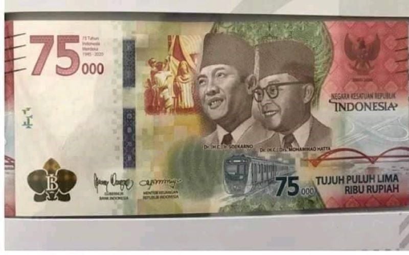  Confirm! Ini Gambar Uang Rp75.000 yang Dirilis BI Hari Ini