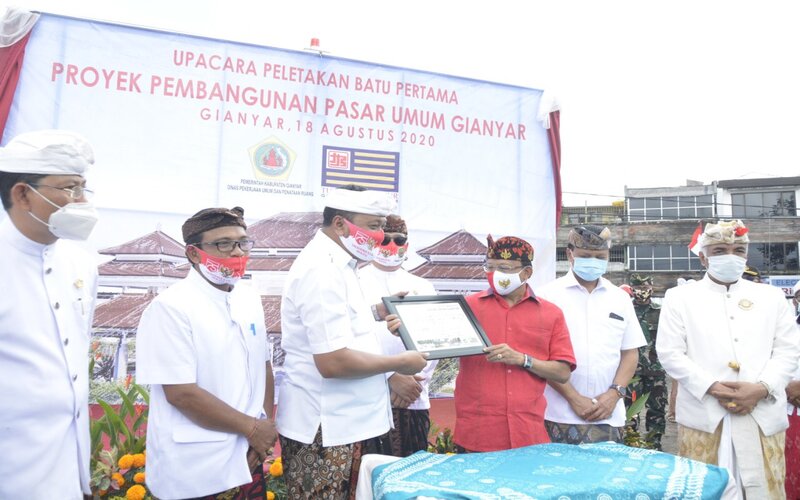  Pembangunan Pasar Umum Rakyat Gianyar Bali Rampung pada November 2020