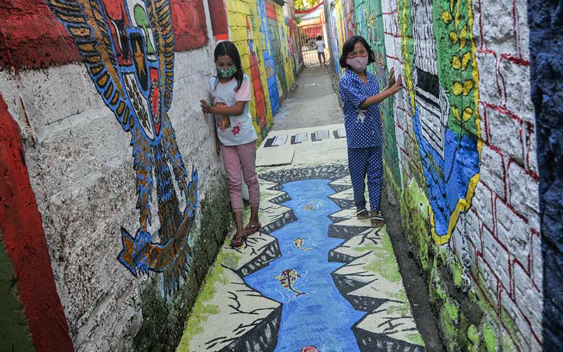  Lukisan Tiga Dimensi di Kampung Rawa Bebek Bekasi Jadi Tempat Wisata Baru