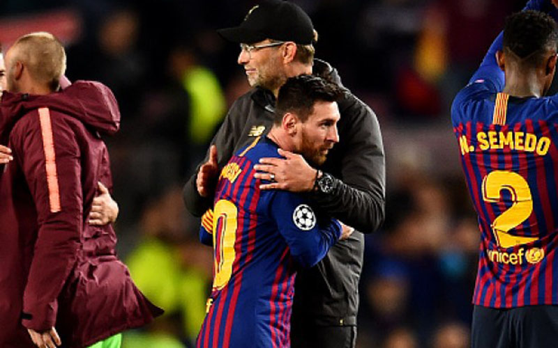  Bos Liverpool Jurgen Klopp Tak Minati Lionel Messi