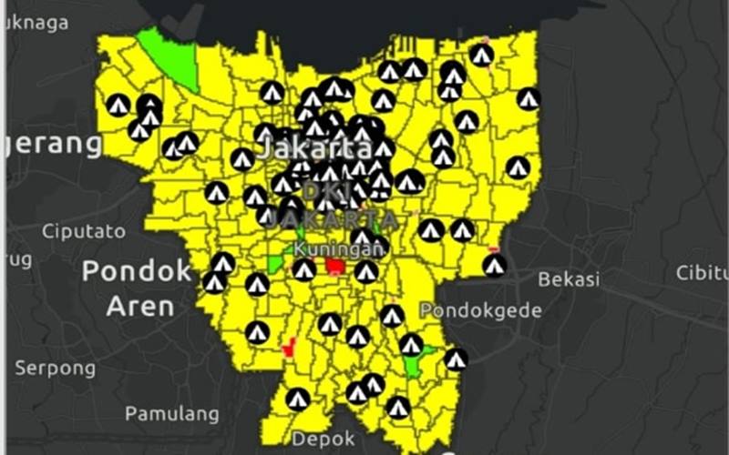  40.309 Kasus Covid-19, Kawasan Jakarta Malah Menguning