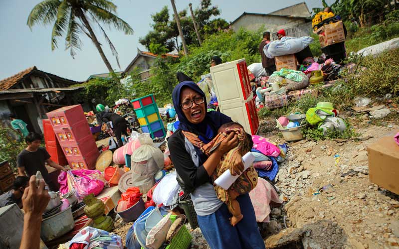  Esekusi Lahan Untuk Proyek Tol JORR 2 di Tangerang Berakhir Ricuh