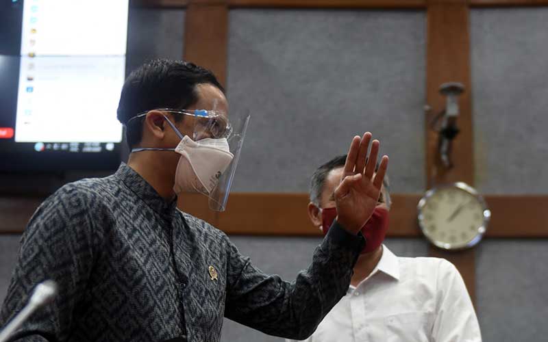  Mendikbud Nadiem Makarim Bahas Dana Alokasi Khusus saat Raker Dengan Komisi X DPR RI