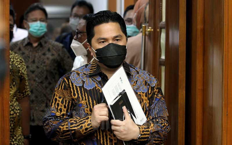  Menteri BUMN Erick Thohir Raker Dengan Komisi VI DPR RI Bahas Target Dividen BUMN