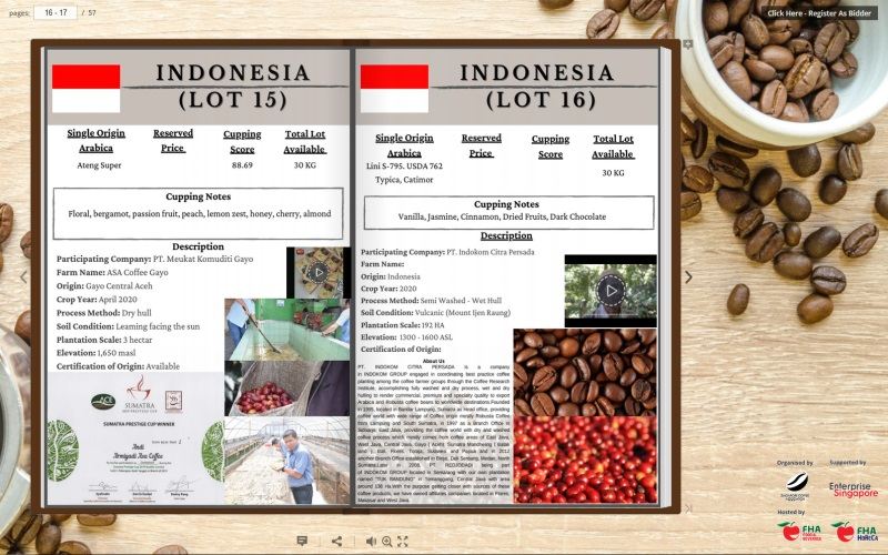  11 Perusahaan Indonesia Ikut Lelang Kopi Spesialisasi di Singapura