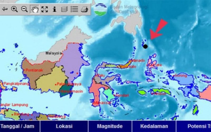  Gempa 6,9 SR di Melonguane Akibat Subduksi Lempeng Laut Filipina