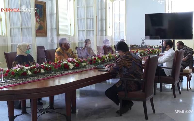 Suasana rapat di Istana Kepresiden di Bogor/Tangkapan Layar YouTube-Sekretariat Presiden