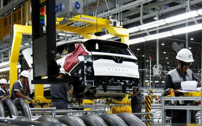 Vinfast akan memproduksi mobil listrik di Vietnam pada tahun depan, kemudian menjajaki pasar ekspor ke Amerika Serikat. /ANTARA