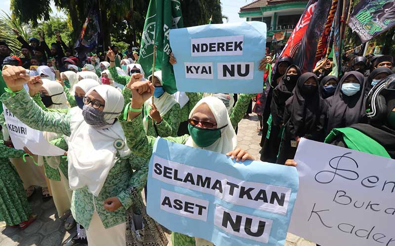  Warga Nahdlatul Ulama Unjuk Rasa Tuntut Pengembalian Aset Yang Dipinjam PKB