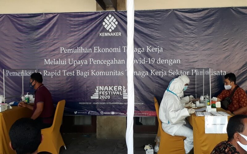  Kemenaker Adakan Rapid Test Gratis bagi Pekerja Sektor Pariwisata Bali