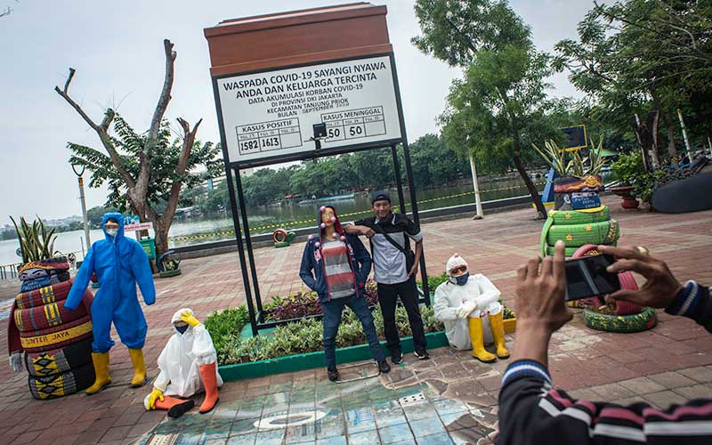  Sejumlah Taman di DKI Jakarta Kembali Ditutup Saat PSBB Jild II