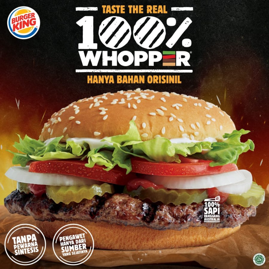  Burger King Indonesia Luncurkan Whopper Organik Tanpa Penyedap Rasa