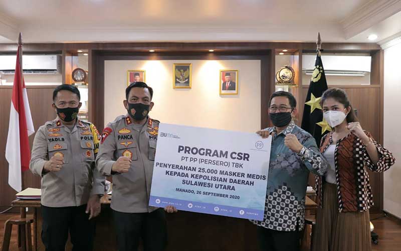  PT PP (Persero) Tbk. Saluran Bantuan Makser Ke Polda Sulawesi Utara