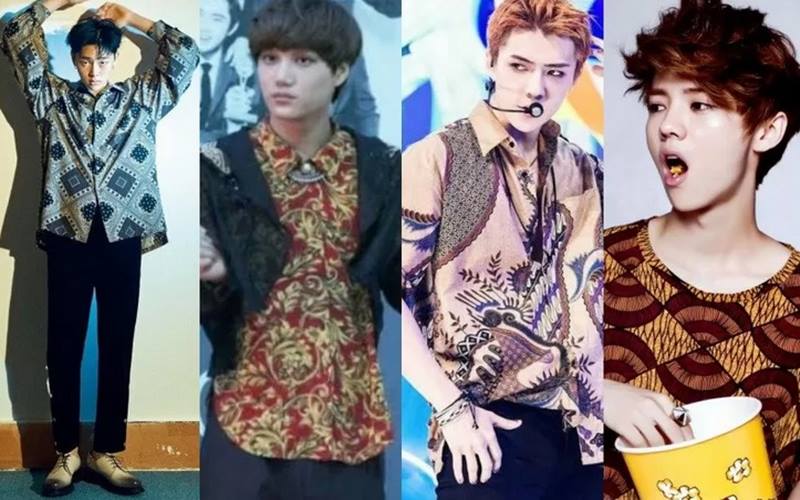  Hari Batik Nasional, Begini Gaya Personel BTS dan EXO Berbaju Batik