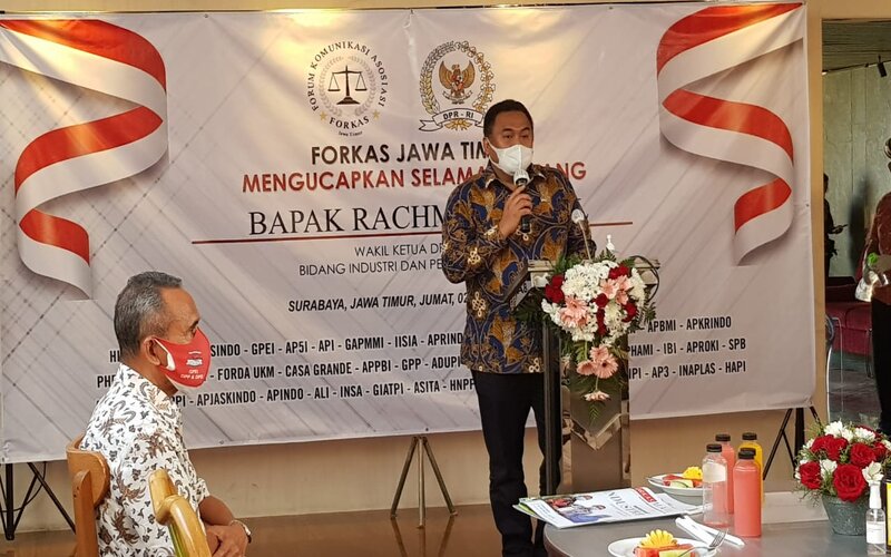  Wakil DPR Rachmat Gobel Jaring Aspirasi Pengusaha Jatim Sebelum UU Omnibus Law Disahkan