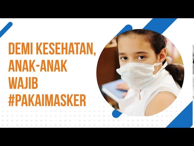  Adaptasi Kebiasaan Baru, Anak anak Pakai Masker