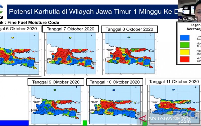  Ada Potensi Kebakaran Hutan di Sejumlah Titik Pulau Jawa