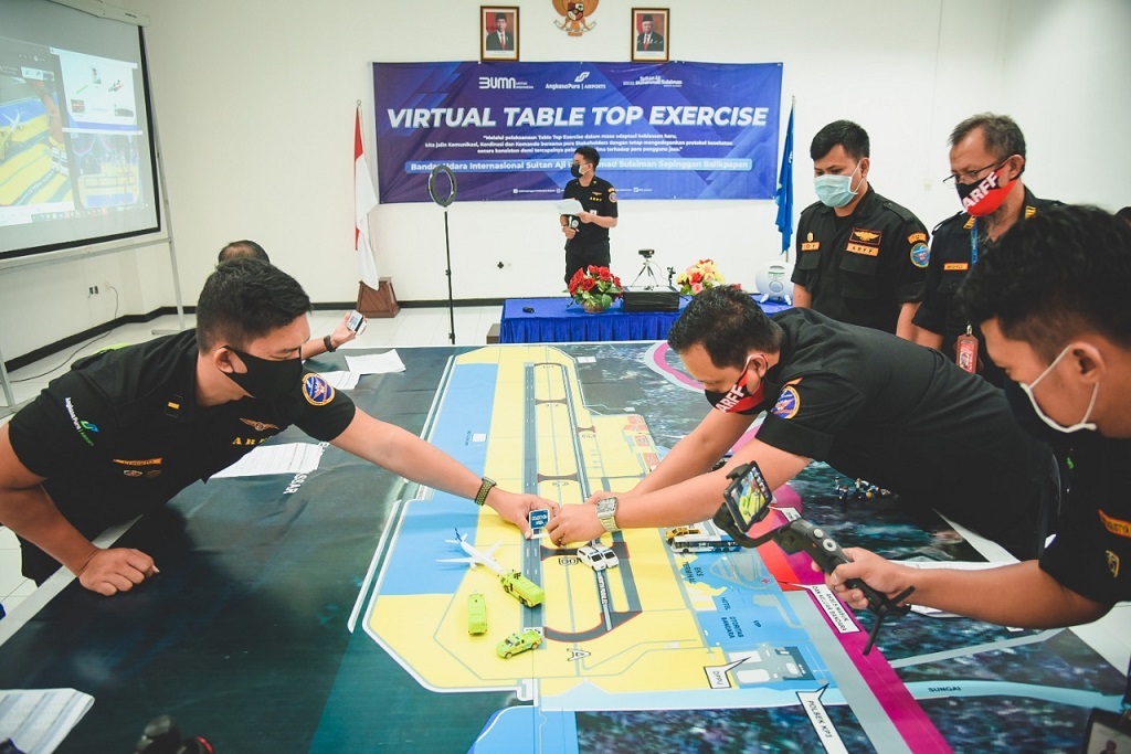  Tingkatkan Kemampuan Personil, Angkasa Pura I Balikpapan Gelar Virtual Table Top Exercise