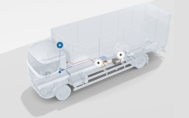  Bosch eRegioTruck, Solusi Powertrain Truk Listrik 26 Ton