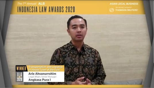  Angkasa Pura I Raih Penghargaan dalam ALB - Indonesia Law Awards 2020