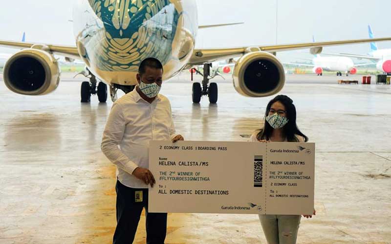  Garuda Indonesia Luncurkan Mask Livery Terbaru Bermotif Corak Batik Parang