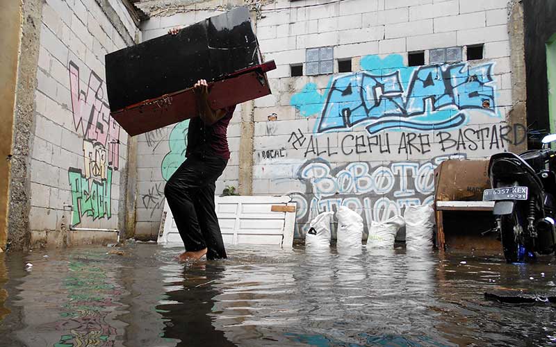  Sejumlah Titik di Bekasi Terendam Banjir Akibat Hujan Lebat