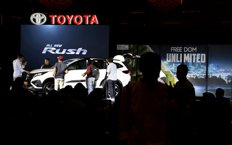 Peluncuran Toyota All New Rush di Jakarta, Kamis (23/11/2017). Dari 100 daftar merek global, Toyota parkir di peringkat ke-7. /Bisnis.com-Nurul Hidayat