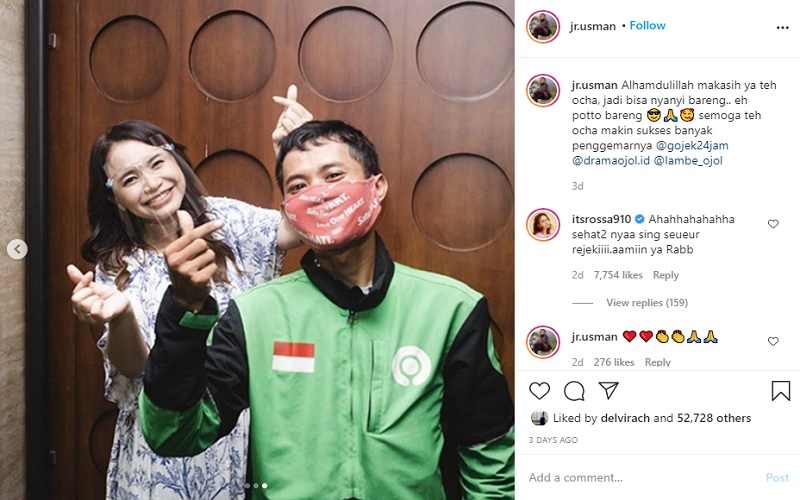  Viral! Cerita Ojol Dapat Pesanan dari Rossa: Duet di Chat hingga Selfie Bareng