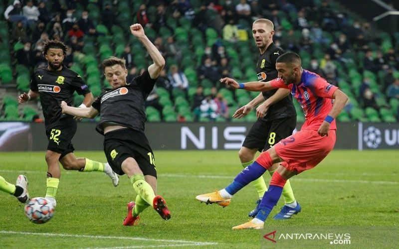 Chelsea Hajar Krasnodar 4-0, Hakim Ziyech Cetak Gol Perdana