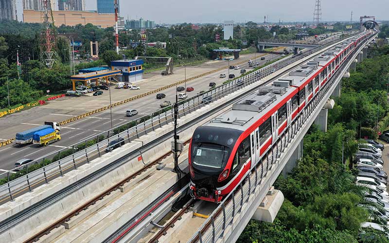  Uji Coba Kereta api ringan (LRT) Jabodebek