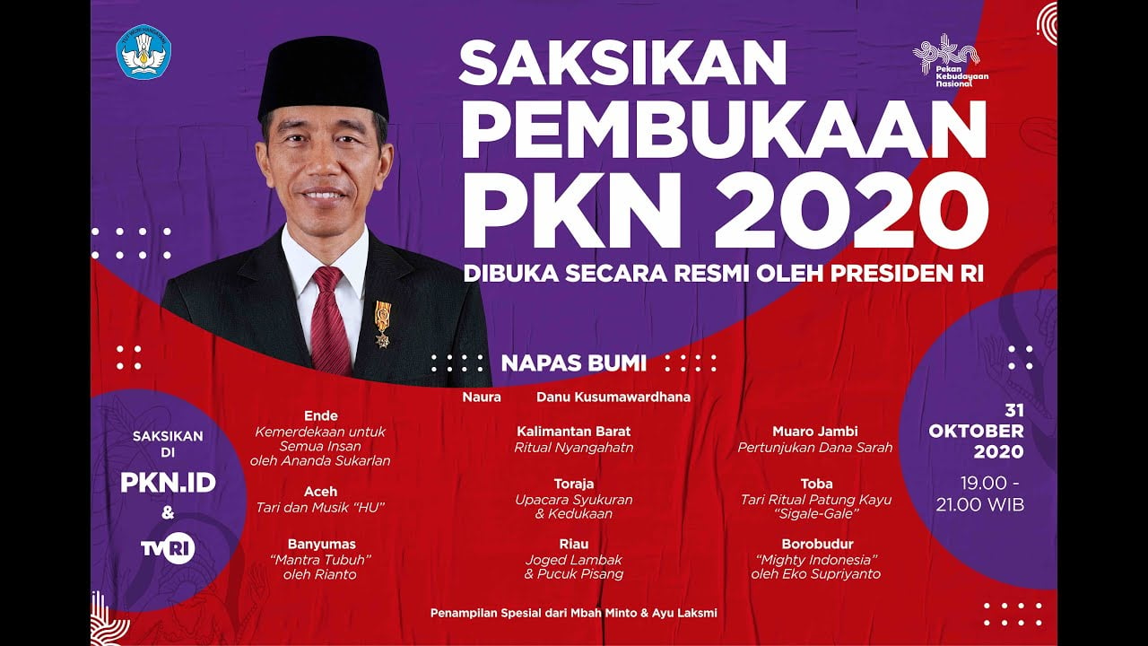  Pekan Kebudayaan Nasional 2020, Nadiem: Jaga Keharmonisan Dengan Bumi