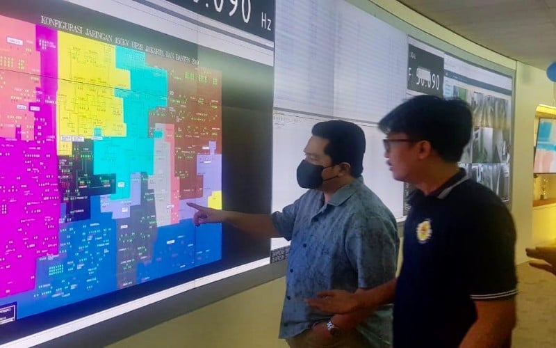  Jakarta Mati Lampu, Erick Thohir Langsung Sidak PLN