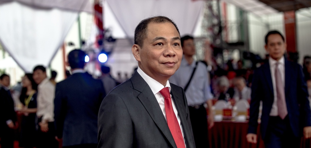 Pham Nhat Vuong, pendiri dan pemilik Vingroup JSC, dalam acara pembukaan pabrik VinFast di Haiphong, Vietnam, Jumat (14/6/2019)./Bloomberg-Yen Duong