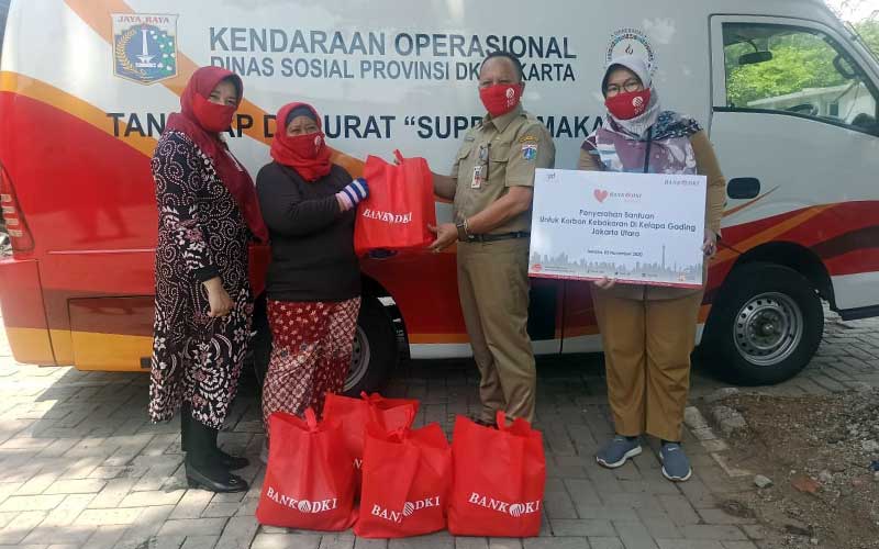  Bank DKI Saluran Bantuan CSR Bagi Korban Kebakaran di Kelapa Gading