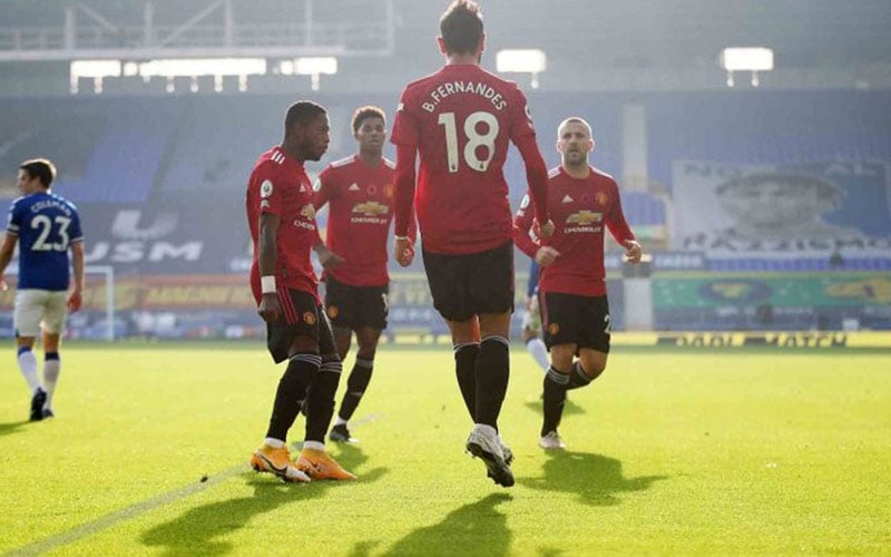  Hasil Liga Inggris, Manchester United Hajar Everton di Liverpool