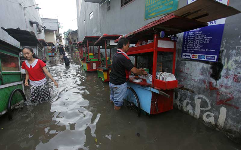  Diguyur Hujan Deras, Kawasan Kemang Jakarta Selatan Terendam Banjir