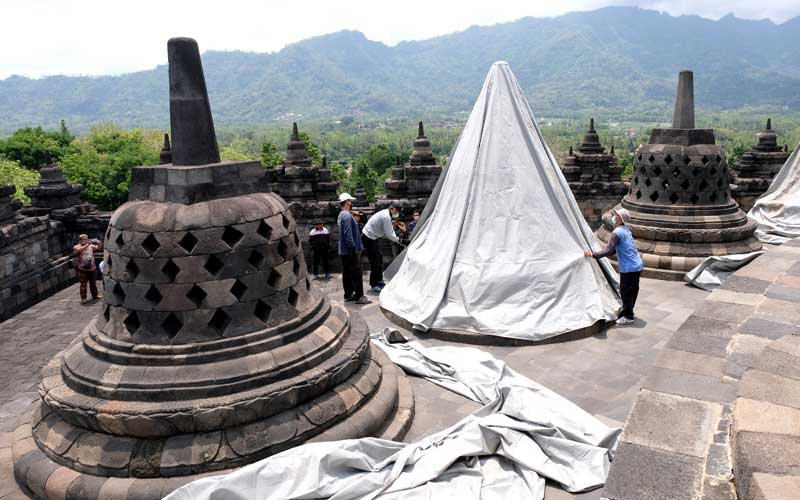  Candi Borobudur Ditutup Untuk Antisipasi Erupsi Gunung Merapi