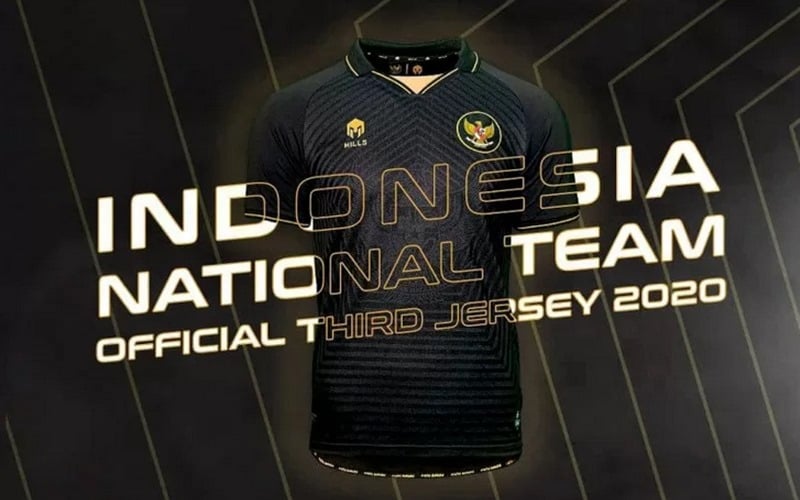  Jersey Ketiga Timnas Indonesia Didominasi Warna Hitam dan Garis Emas