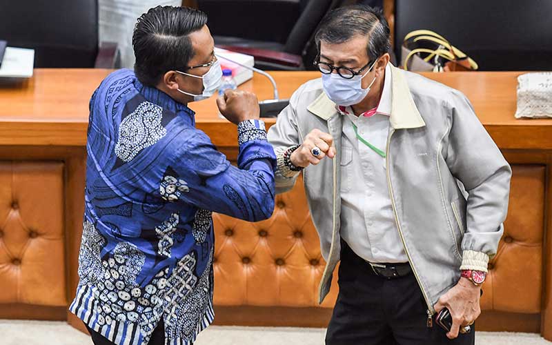  Menteri Hukum dan HAM Yasonna Laoly Ikuti Raker Dengan DPR