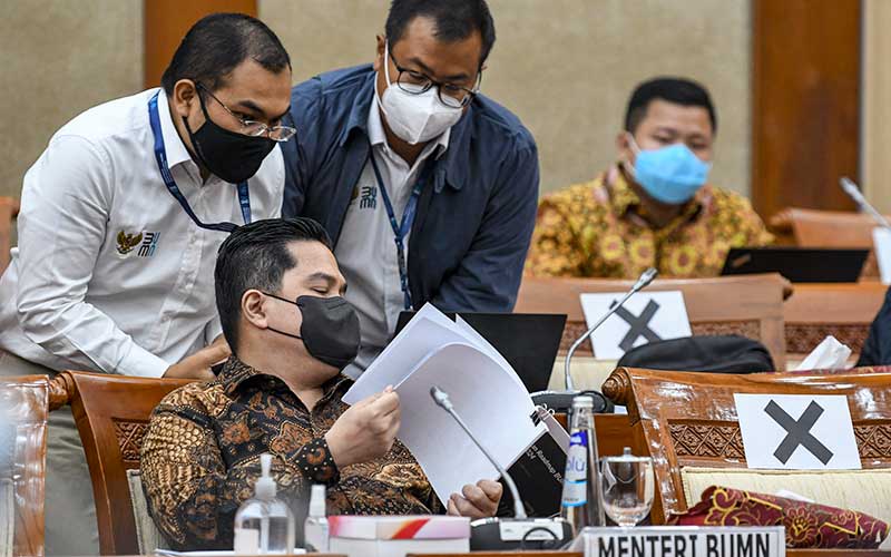 Menteri BUMN Erick Thohir Raker Dengan DPR Bahas Permasalahan Asuransi Jiwasraya