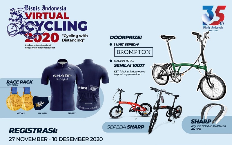  Mau Dapet Brompton, Ikut Bisnis Indonesia Virtual Cycling
