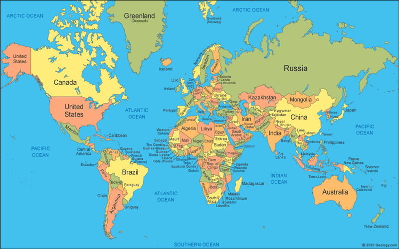 Ilustrasi peta dunia