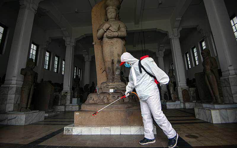  Museum Nasional Jakarta Disemprot Cairan Disinfektan